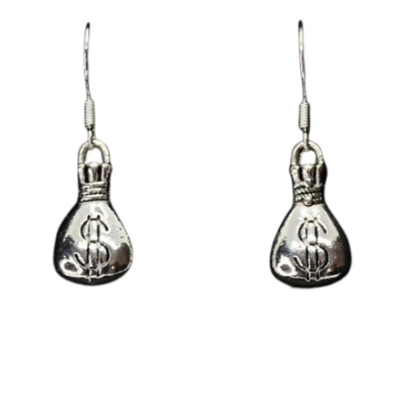 MISS MONEYBAGS EARRINGS - Picture 2 of 4